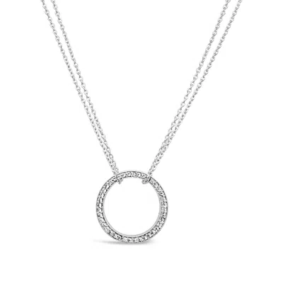 Lutiro Women's Silver Circle Of Life Necklace
