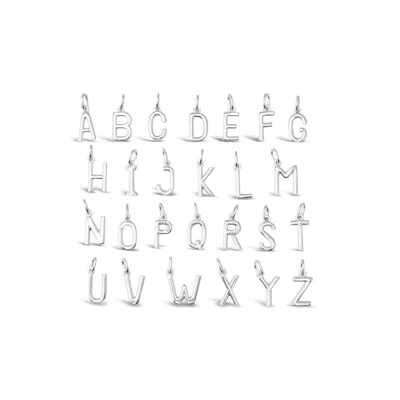 Lutiro Women's Silver Initial Necklace