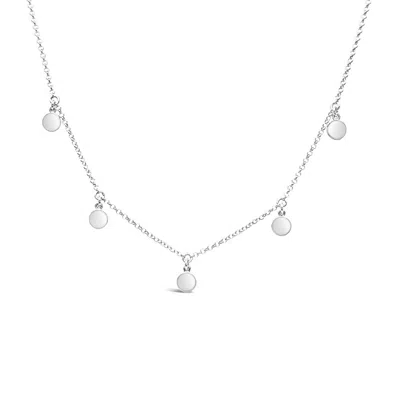 Lutiro Women's Silver Mini Disc Necklace