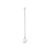 Lutiro Women's Silver Single White Briolette Cz Drop Earring In Silver