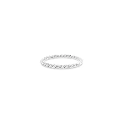 Lutiro Women's Silver Twisted Ring