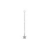Lutiro Women's Single Earring Star Cz Charm With Chain In Multi