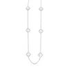 Lutiro Women's White / Silver Six Twisted Four Clover Necklace-mother Of Pearl