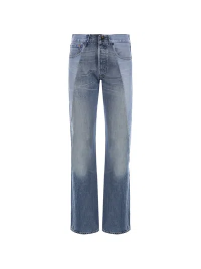 Lutz Huelle Asymmetric-hem Regular-fit Jeans In Multi