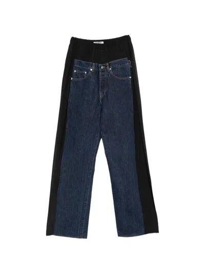 Lutz Huelle Layered-panel Jeans In Multi