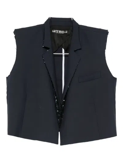Lutz Huelle Sequin-embellished Sleeveless Top In Black