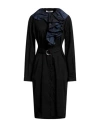 LUTZ HUELLE LUTZ HUELLE WOMAN MIDI DRESS MIDNIGHT BLUE SIZE 8 ORGANIC COTTON, ELASTANE, POLYESTER