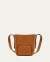 Lutz Morris Parker Soft Small Leather Bucket Bag In Tan Monty