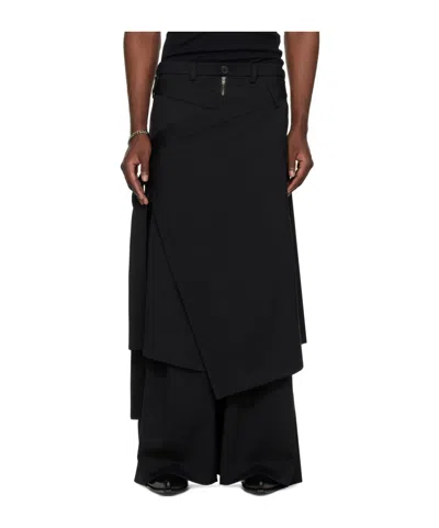 Lu'u Dan Apron Midi Skirt In Black