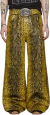 Lu'u Dan Jungle Carpet Python Phat Pants Xl Yellow In Jungle Carpet Python