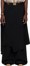 Lu'u Dan Black Apron Skirt In Black