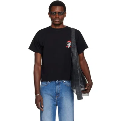 Lu'u Dan Black Blacklisted Box T-shirt In Soft Black