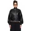 Lu'u Dan Black Blouson Leather Jacket In Black