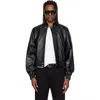Lu'u Dan Stand-up Collar Leather Jacket In Black