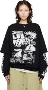 Lu'u Dan Black Double Deck T-shirt In Black