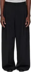 Lu'u Dan Black Jumbo Wide Leg Trousers In Black