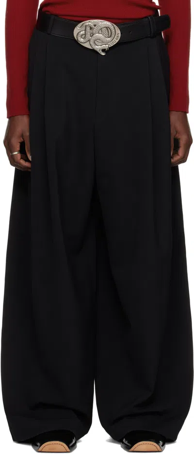Lu'u Dan Black Jumbo Wide Leg Trousers