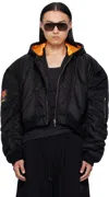 Lu'u Dan Patch Bomber Jacket In Black