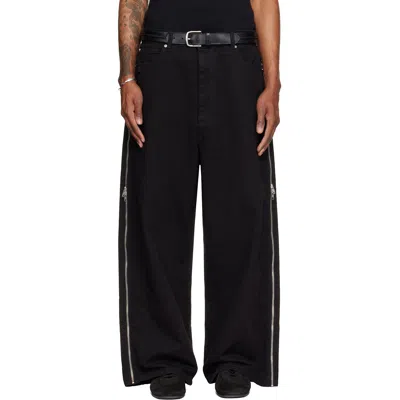 Lu'u Dan Black Side Zip Jeans