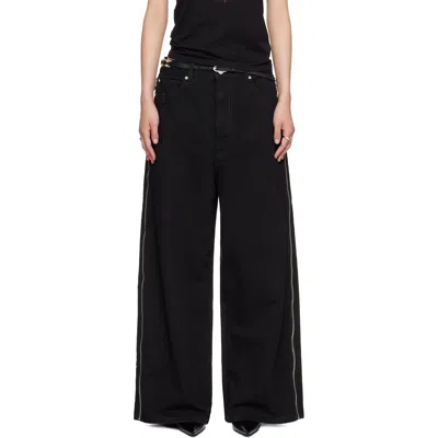 Lu'u Dan Black Side Zip Jeans