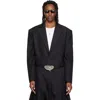 Lu'u Dan Slashed Blazer In Black