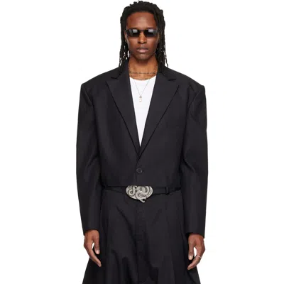 LU'U DAN BLACK SLASHED BLAZER