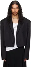 LU'U DAN BLACK SLASHED BLAZER