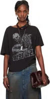 Lu'u Dan Slubby Jersey T-shirt In Washed Black / Reape