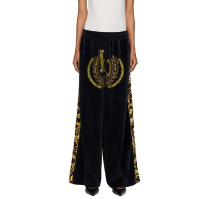 Lu'u Dan Black Supa-sleaze Track Pants In Baroque Black