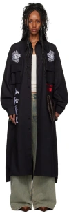 Lu'u Dan Black Tokko L-d Coat In Black