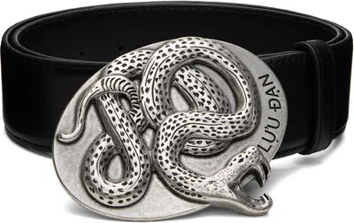 Lu'u Dan Black Twisted Snake Cowboy Belt