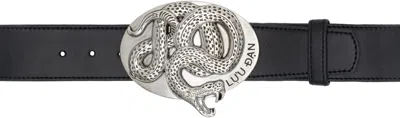 Lu'u Dan Black Twisted Snake Cowboy Belt