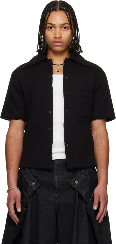 Lu'u Dan Black 'year Of The Horse' Wadded Shift Shirt