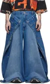Lu'u Dan Blue Breakaway Maxi's Jeans In Lawless Blue