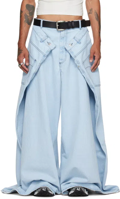 Lu'u Dan Blue Clot Edition Maxi X Maxi X Maxi Jeans In Ice Blue