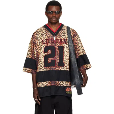 Lu'u Dan Brown Hockey L-d T-shirt In Leopard