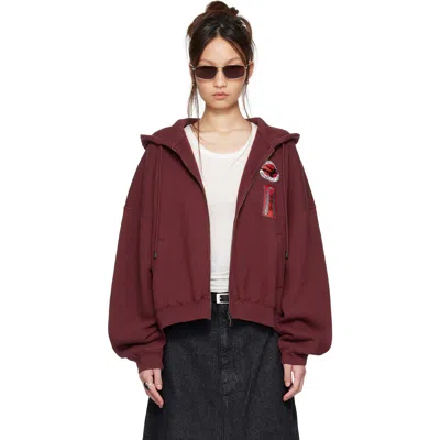Lu'u Dan Bruce Lee X Lựu Đạn Burgundy Zip Hoodie