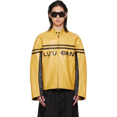 Lu'u Dan Bruce Lee X Lựu Đạn Yellow Legacy Moto L-d Leather Jacket