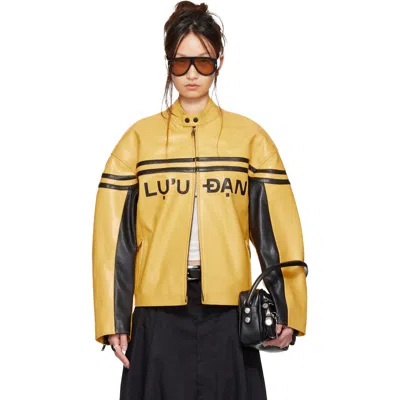 Lu'u Dan Bruce Lee X Lựu Đạn Yellow Legacy Moto L-d Leather Jacket In Multi