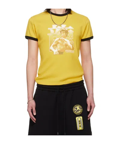Lu'u Dan Bruce Lee X  Collaboration Ringer Crew Neck T-shirt In Yellow