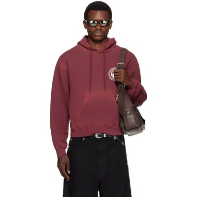 Lu'u Dan Burgundy Heavyweight Gym Hoodie In Faded Dried Blood