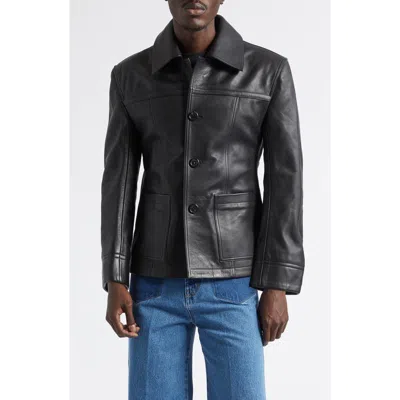 Lu'u Dan Creep Leather Jacket In Black