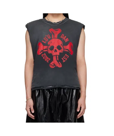 Lu'u Dan Crew Neck Sleeveless T-shirt In Black