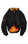 Lu'u Dan Distorted Ma1 Nylon Jacket In Black