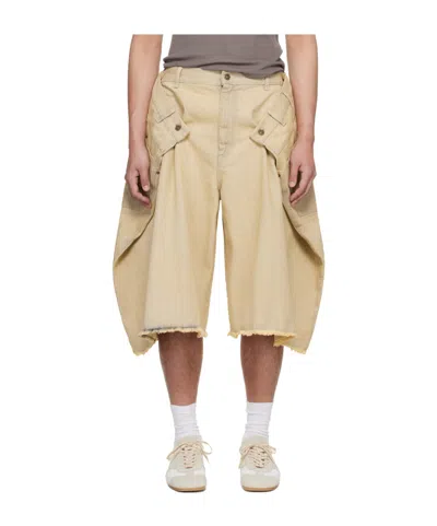 Lu'u Dan Distressed Denim Shorts In Brown