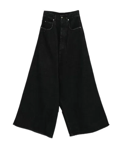 Lu'u Dan Drop Crotch Non-stretch Jeans In Black