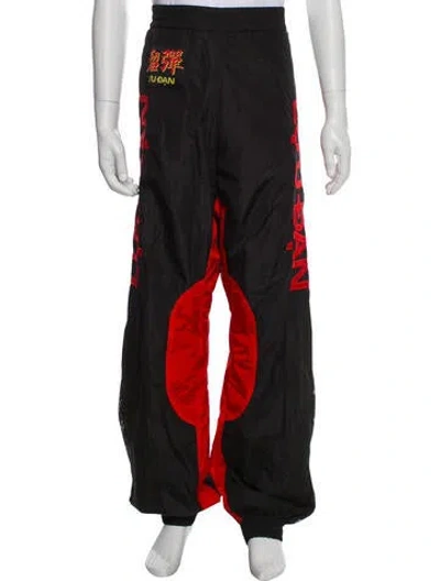 Pre-owned Lu'u Dan Graphic Print Ski Pants In Black