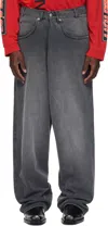 Lu'u Dan Gray Kriss Kross Jeans In Black