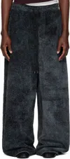 Lu'u Dan Gray Raw-cut Bontans Suede Pants In Black