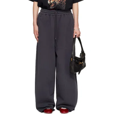 Lu'u Dan Gray Raw-cut Bontan Sweatpants In Black